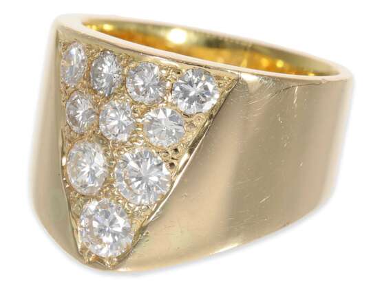 Ring: interessanter moderner Designer-Goldschmiedering mit Brillantbesatz, ca. 1,3ct - Foto 3