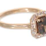 Ring: moderner neuwertiger Roségoldring mit Natural Fancy Diamant von 1,3ct, mit IGI-Report - photo 2