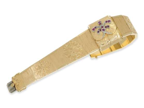 Armbanduhr: ausgefallene und sehr hochwertig gearbeitete vintage Cocktailuhr von Omega, 18K Gold, ca.1960 - Foto 2