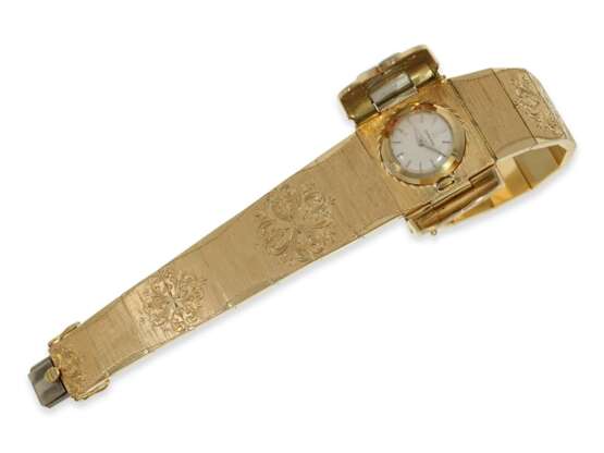 Armbanduhr: ausgefallene und sehr hochwertig gearbeitete vintage Cocktailuhr von Omega, 18K Gold, ca.1960 - Foto 5