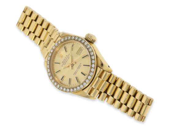 Armbanduhr: vintage Rolex Damenuhr, 18K Gold, Rolex "Lady Datejust" - photo 3