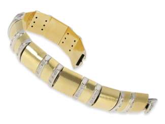 Armband: sehr schönes vintage Designerarmband mit Brillanten, insgesamt ca. 0,45ct, 18K Gold