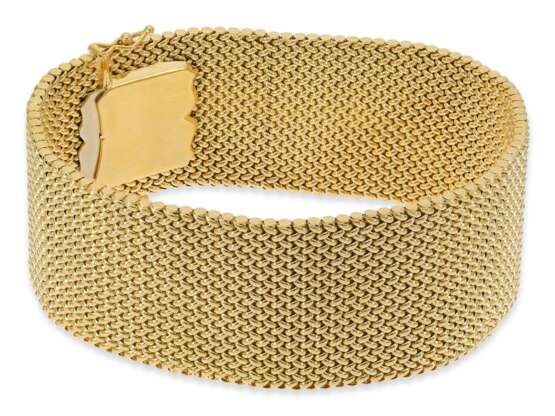 Armband: sehr schönes breites Goldarmband in Flechtoptik, 18K Gold - photo 2