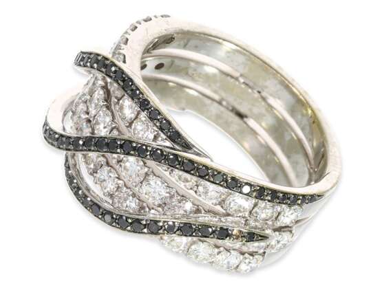 Ring: attraktiver italienischer Designerring mit Brillantbesatz von insgesamt ca. 2,04ct, Giorgio Visconti, 18K Gold - Foto 1