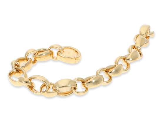 Armband: modernes, hochwertiges Roségoldarmband mit Farbsteinclips, 18K Gold Designerschmuck - photo 3