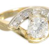 Ring: interessanter vintage Goldring mit einem Brillanten von ca. 1,55ct, 18K Gold - photo 2