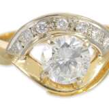 Ring: interessanter vintage Goldring mit einem Brillanten von ca. 1,55ct, 18K Gold - photo 4
