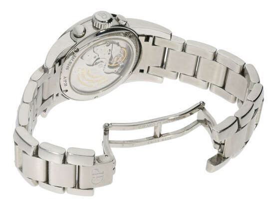 Armbanduhr: äußerst luxuriöser, moderner Damen-Chronograph im Stahl-Brillantgehäuse, Girard Perregaux Ref.8046, No.38, mit Box und Papieren, NP ca.14.000€ - photo 5