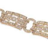 Armband: ausgesprochen schönes und sehr luxuriöses Goldschmiedearmband in antikem Stil, vollständiger Diamant-Besatz, individuelle russische Handarbeit, ca. 25ct - photo 2