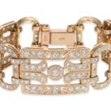 Armband: ausgesprochen schönes und sehr luxuriöses Goldschmiedearmband in antikem Stil, vollständiger Diamant-Besatz, individuelle russische Handarbeit, ca. 25ct - Foto 4
