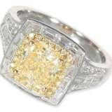 Ring: sehr hochwertiger Brillantring mit Fancy-Diamant von 2ct, 18K Gold, neuwertig mit IGI Report - Foto 1