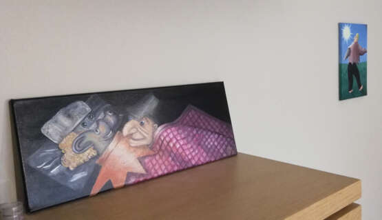 picture «Самка бегемота и ее муж», acrylic on canvas, Живопись акрилом, Современное искусство, Польша, 2021 г. - фото 2