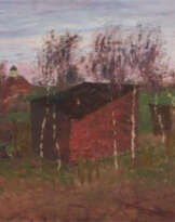 Atelier mit Sandkuhle und Kirche