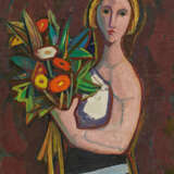 Frau mit Blumen - photo 1