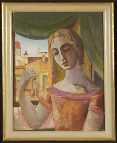 Frau mit Amulett am Fenster - photo 2