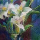 Design Painting, Painting “Lilies”, Paper, Mixed media, Contemporary art, Flower still life, Russia, 2009 - photo 2