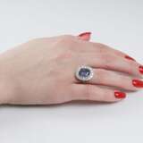 Diamant-Ring mit natürlichem Saphir. - фото 2