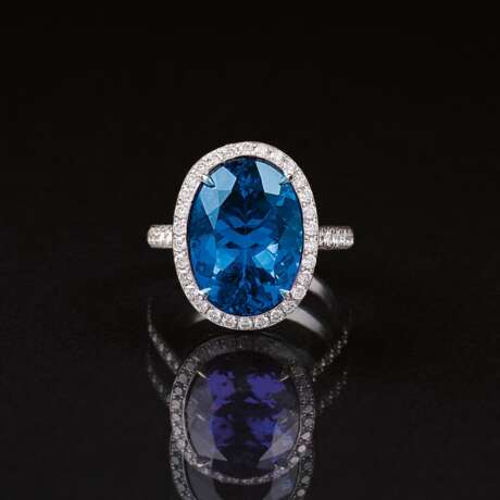 Tansanit-Brillant-Ring. - Foto 1