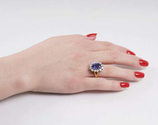 Tansanit-Brillant-Ring. - photo 2