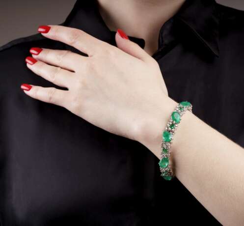 Smaragd-Brillant-Armband. - Foto 2