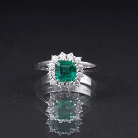 Smaragd-Brillant-Ring. - photo 1
