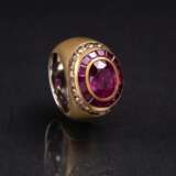 Juwelier Hemmerle gegr. 1893 München. Rubin Fancy-Diamant Bandring. - Foto 3