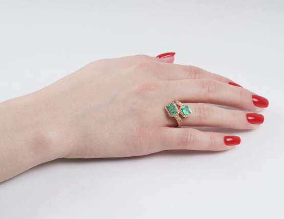 Smaragd-Brillant-Ring. - photo 2