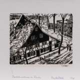 Reinhard Hilker (Hagen 1899 - 1961). Haus im Schnee. - Foto 2