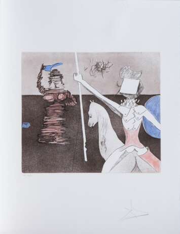 Salvador Dalí (Figueres 1904 - Figueres 1989). Don Quijote - Off to Battle. - photo 1