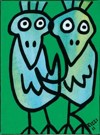 James Rizzi (New York 1950 - New York 2011). Bird Brothers. - Foto 1