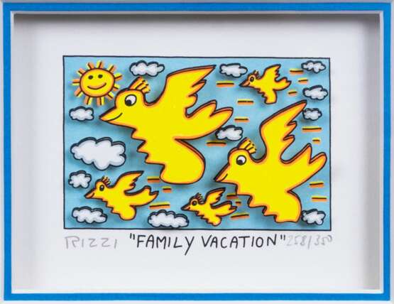 James Rizzi (New York 1950 - New York 2011). Family Vacation. - Foto 1