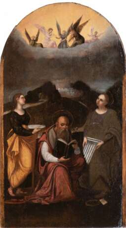 Vincenzo degli Azani (Palermo 1519 - Palermo 1557), Umkreis. Die Heiligen Hieronymus, Lucia und Cäcilia. - фото 1