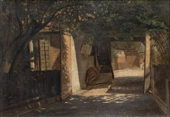 Dora Koch-Stetter (Bayreuth 1881 - Ahrenshoop 1968). Blick in einen Hof. - Foto 1