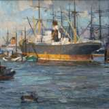 Paul Emil Gabel (Elbing 1875 - Hamburg 1938). Schiffe im Hamburger Hafen. - Foto 1