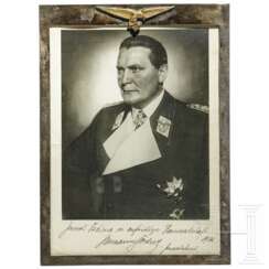 Hermann Göring - silberner Geschenkrahmen an General Ōshima