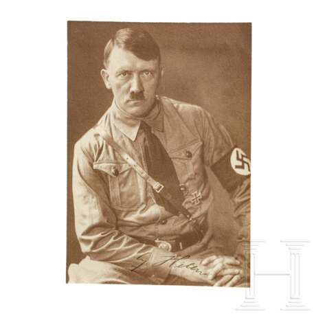 Adolf Hitler - eigenhändige Tintenunterschrift auf Fotopostkarte - Foto 1