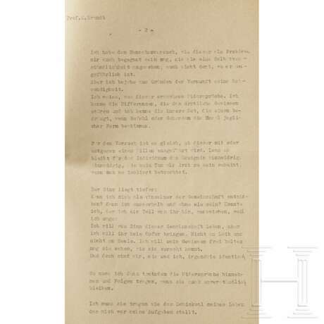 Unterlagen "Der Amerikanische Militärgerichtshof, Fall 1, Schlusswort von Karl Brandt" und das Plädoyer der Verteidigung von Dr. Robert Servatius, Juli 1947 - Foto 4