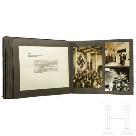 Geschenk-Fotoalbum der Partei 1937 mit 56 großformatigen Fotos und Textblättern - Foto 9
