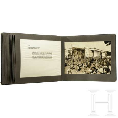 Geschenk-Fotoalbum der Partei 1937 mit 56 großformatigen Fotos und Textblättern - Foto 10