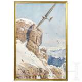 Claus Bergen - Gemälde "Im Segelflug über die Zugspitze", Ernst Udet mit einer DFS Kranich, 1935 - photo 1