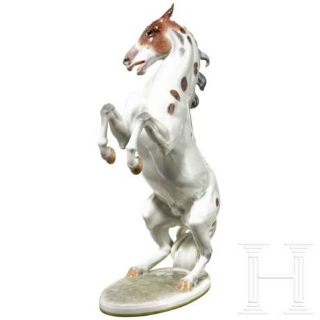 Porzellanmanufaktur Allach - Steigendes Pferd in farbiger Ausführung, Entwurf von Adolf Röhring - photo 2
