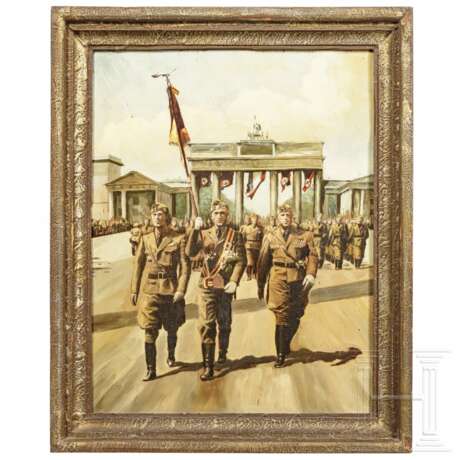 Ölgemälde "Legion Condor Parade vor dem Brandenburger Tor in Berlin", 1939 - Foto 1