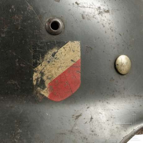 Stahlhelm M 35 der Luftwaffe mit beiden Abzeichen - фото 7