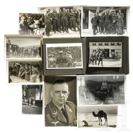 Bataillonsarzt Dr. Hans Liebold - Ärmelband Kreta auf Bilderrahmen, ein Album und einige Fotos - Foto 4