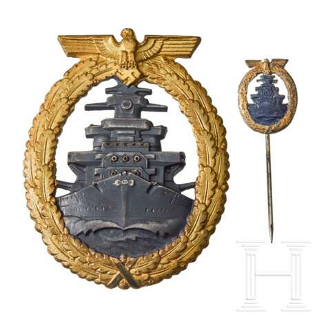 Flotten-Kriegsabzeichen mit Miniatur, im Verleihungsetui - photo 2