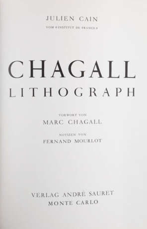 MARC CHAGALL 1887 Witebsk - 1985 Paul de Vence 'CHAGALL LITHOGRAPH' (SECHS BÄNDE DES WERKSVERZEICHNISSES DER LITHOGRAPHIEN) - Foto 3
