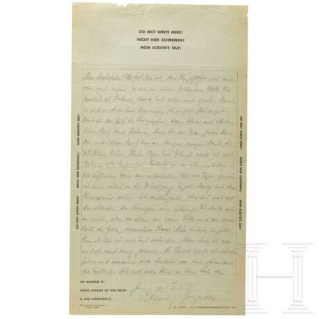Hermann Göring - eigenhändiger Brief an seine Frau Emmy, wohl März/April 1946 - фото 2
