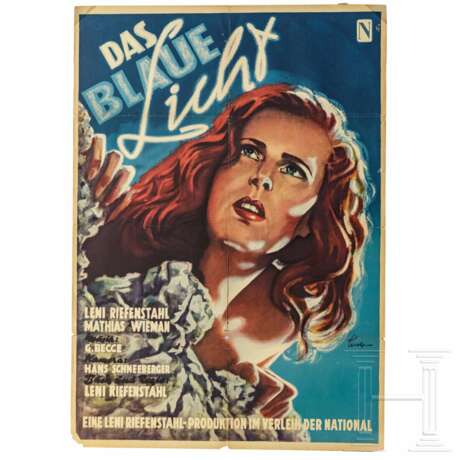 Leni Riefenstahl - Filmplakat von 1932 zu "Das Blaue Licht", Agfa-Filmdose, Transportbox und Filmbox - photo 2