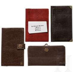 Leni Riefenstahl - vier Portemonnaies und Ausweisetuis mit Visitenkarten