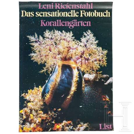Leni Riefenstahl - Druckfilm-Probeseiten auf Folien zu "Korallengärten", 1978/79, und drei Plakate "Das sensationelle Fotobuch Korallengärten" - photo 2